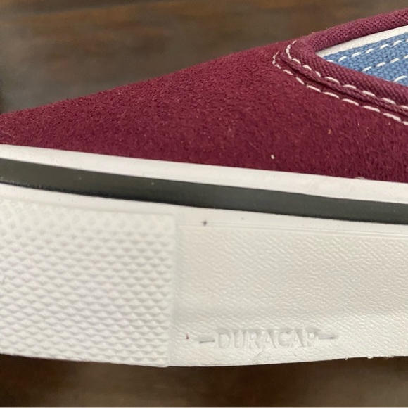 Vans Skateboarding Pop Cushion Duracap Men’s Blue & Red Slip On Shoes Size 8 - Picture 3 of 9